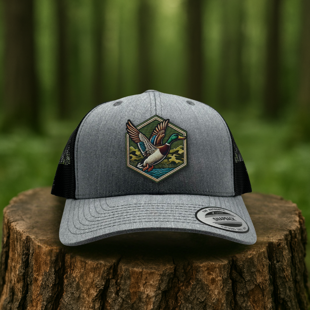Mallard Duck Leatherette Patch Hat – Waterfowl Hunter's Edition
